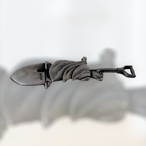 Figural Bear in Toga Spoon with Shovel Shaped Bowl Made by Fort Pewter Vintage - Picture 3 of 7